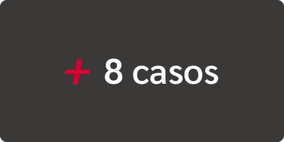 + 8 casos + 8 casos